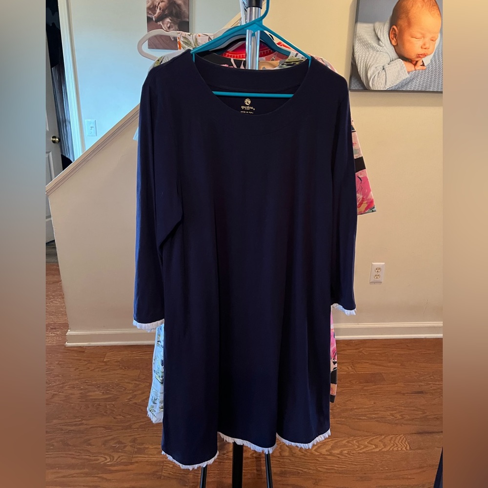 Spartina 3/4 Sleeve Island Fringe Dress